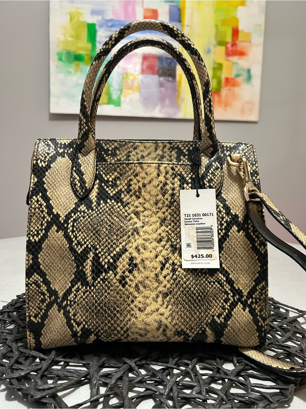 Brahmin Small Caroline Cavier Felix Satchel Crossbody -NWT- Read Description - Picture 10 of 13